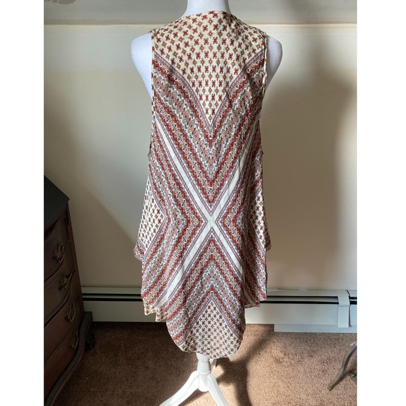 Derek Lam Printed Layered Flowy Silk Mini Dress size 6 - Picture 4 of 8